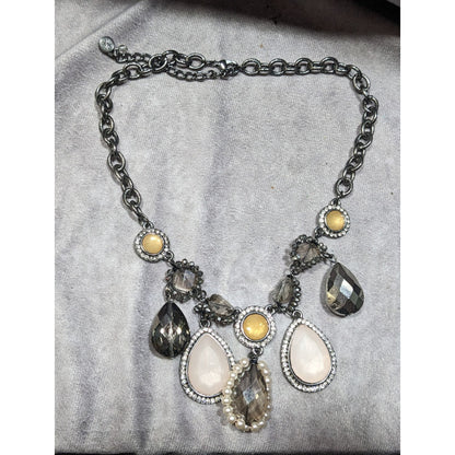 Simple Vera Vera Wang Gemmed Teardrop Fringe Necklace