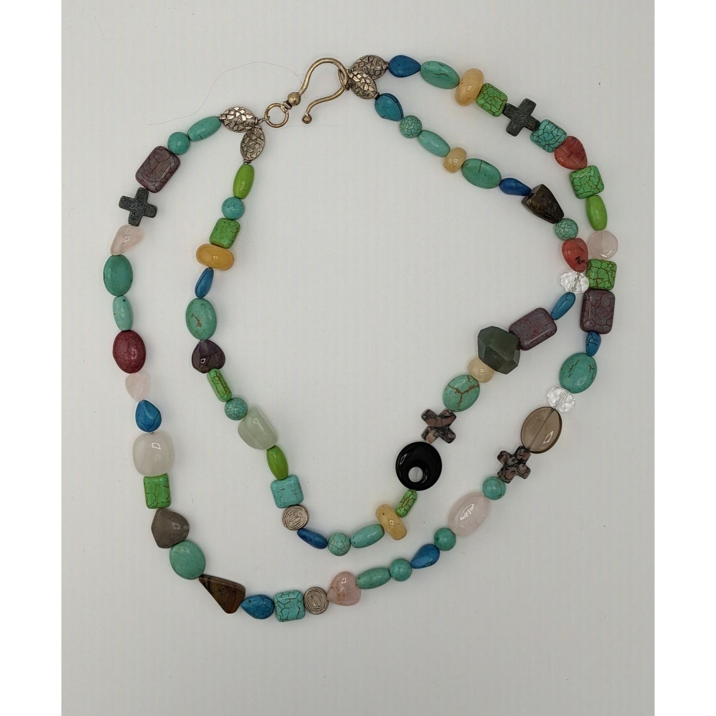 Handmade Mixed Natural Gemstone Beaded Layered Necklace