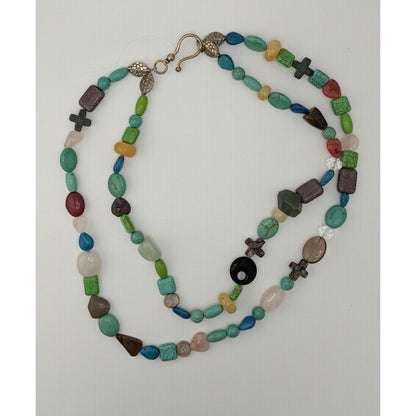 Handmade Mixed Natural Gemstone Beaded Layered Necklace