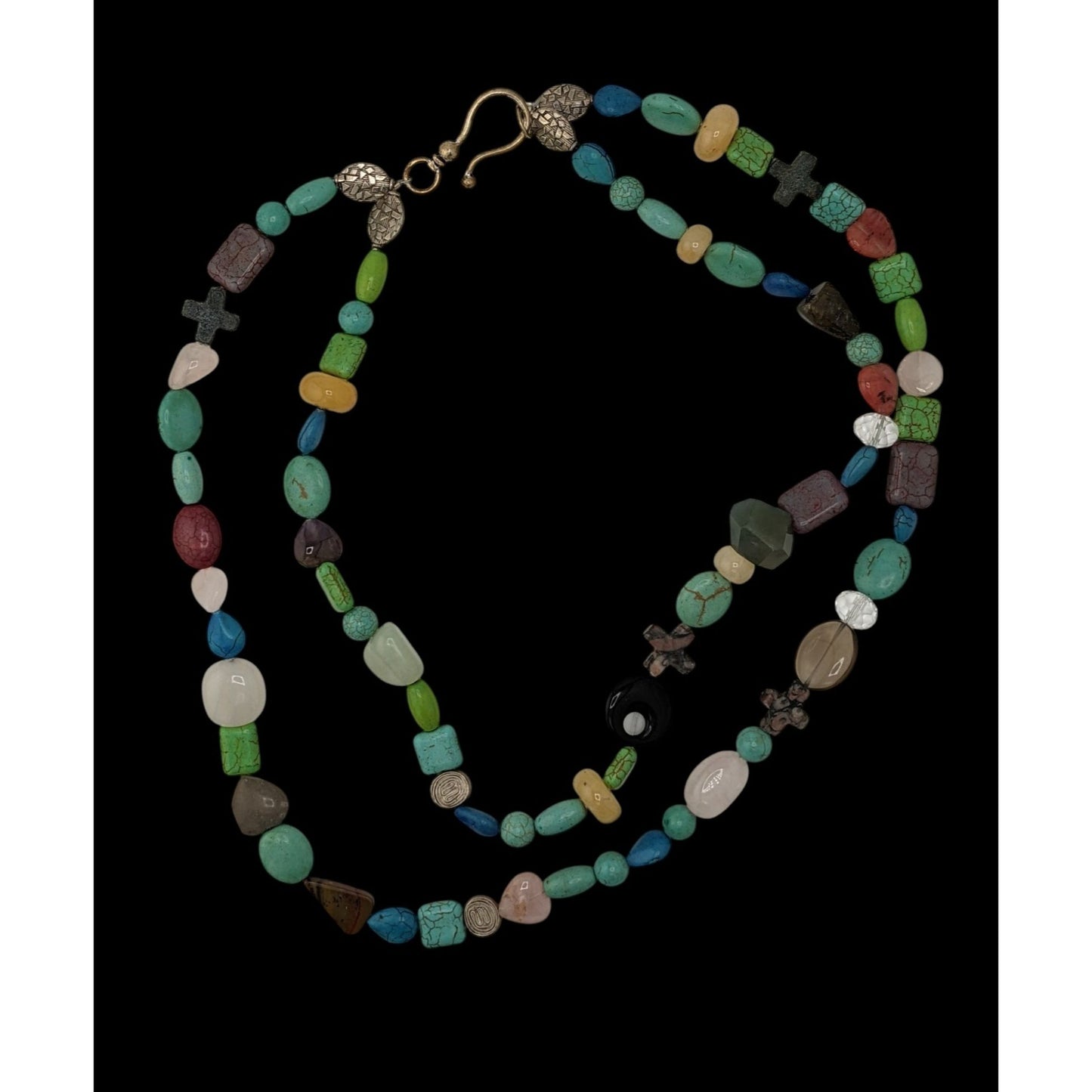 Handmade Mixed Natural Gemstone Beaded Layered Necklace
