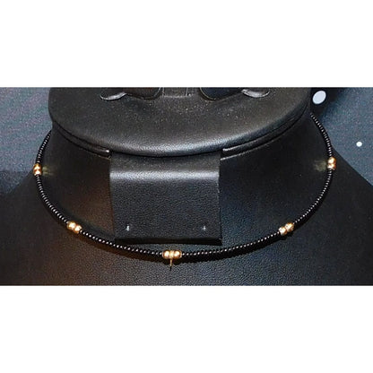 Minimalist Gothic Beaded Spring Necklace