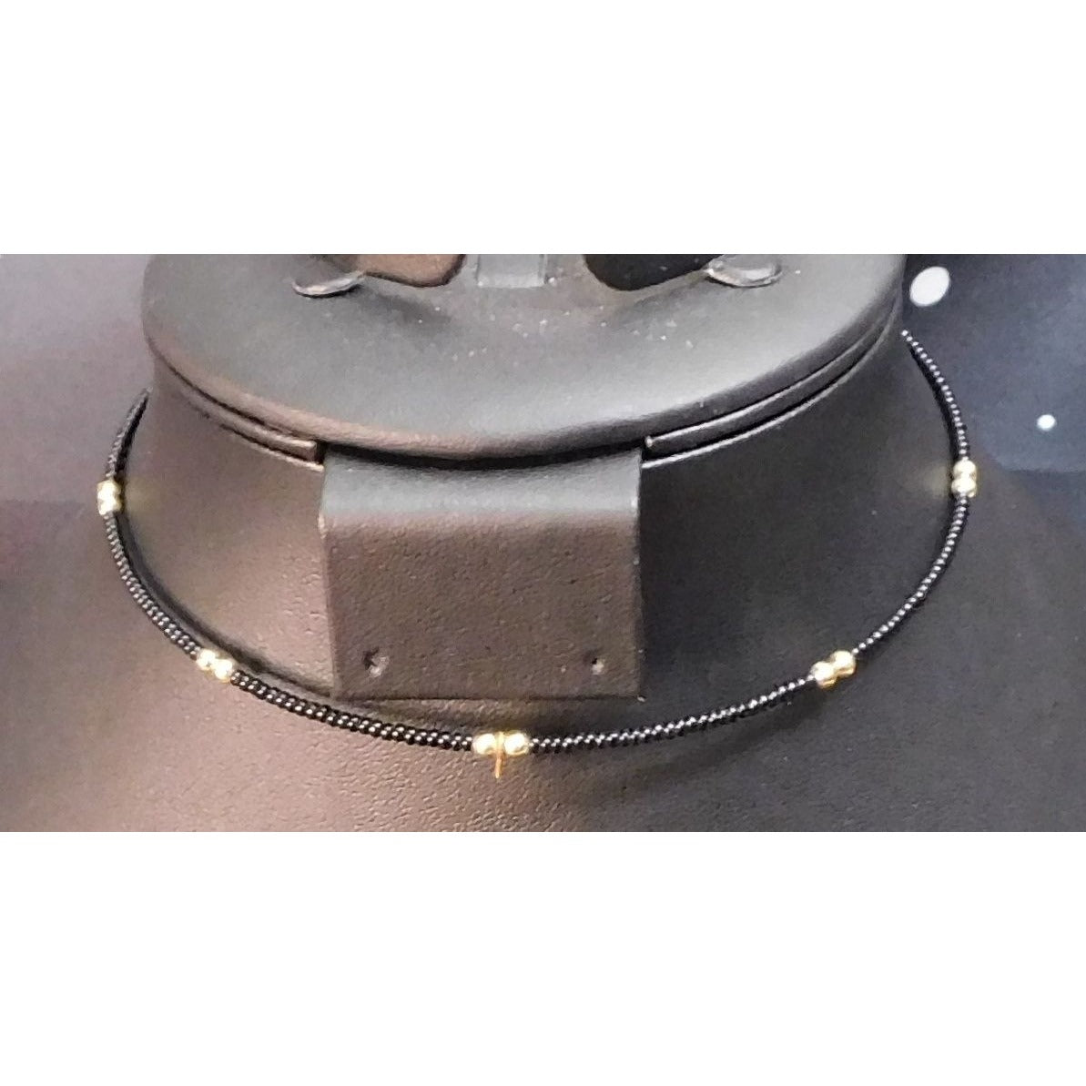 Minimalist Gothic Beaded Spring Necklace