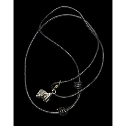 Unique Abstract Meteorite Chip Pendant Necklace