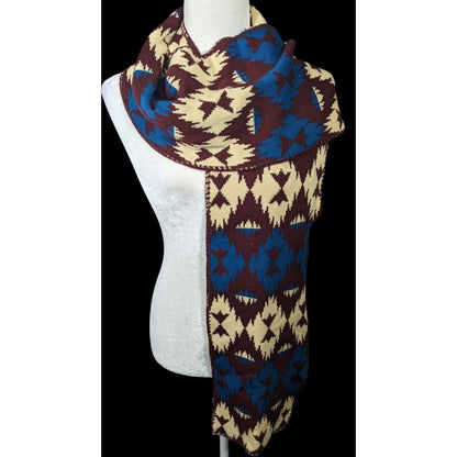 Pendleton Merino Wool Knit Southwestern Pattern Scarf