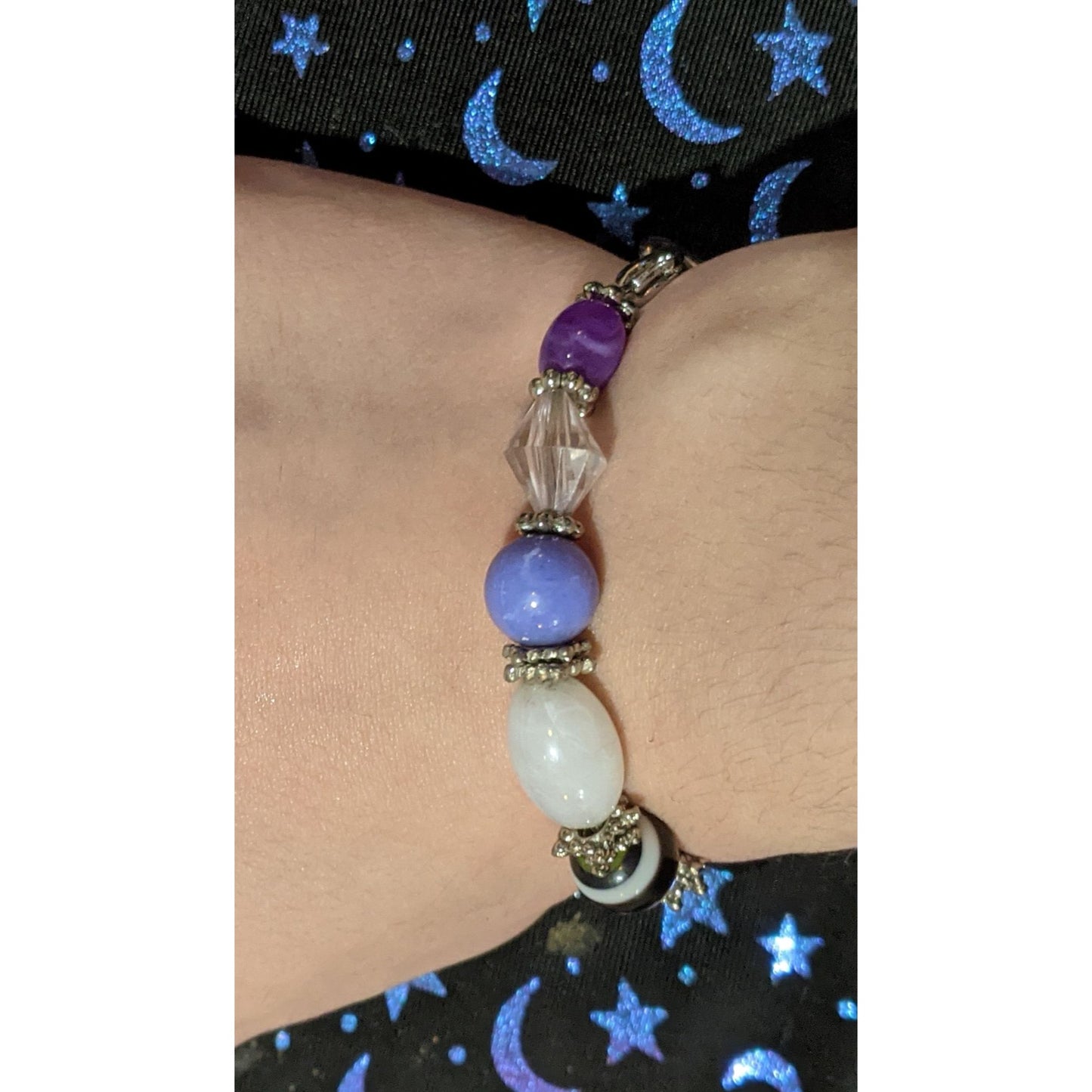 Small Purple Glass Beaded Children's Bracelet