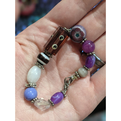 Small Purple Glass Beaded Children's Bracelet