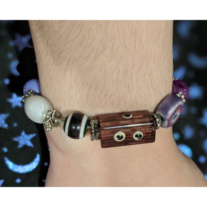 Small Purple Glass Beaded Children's Bracelet