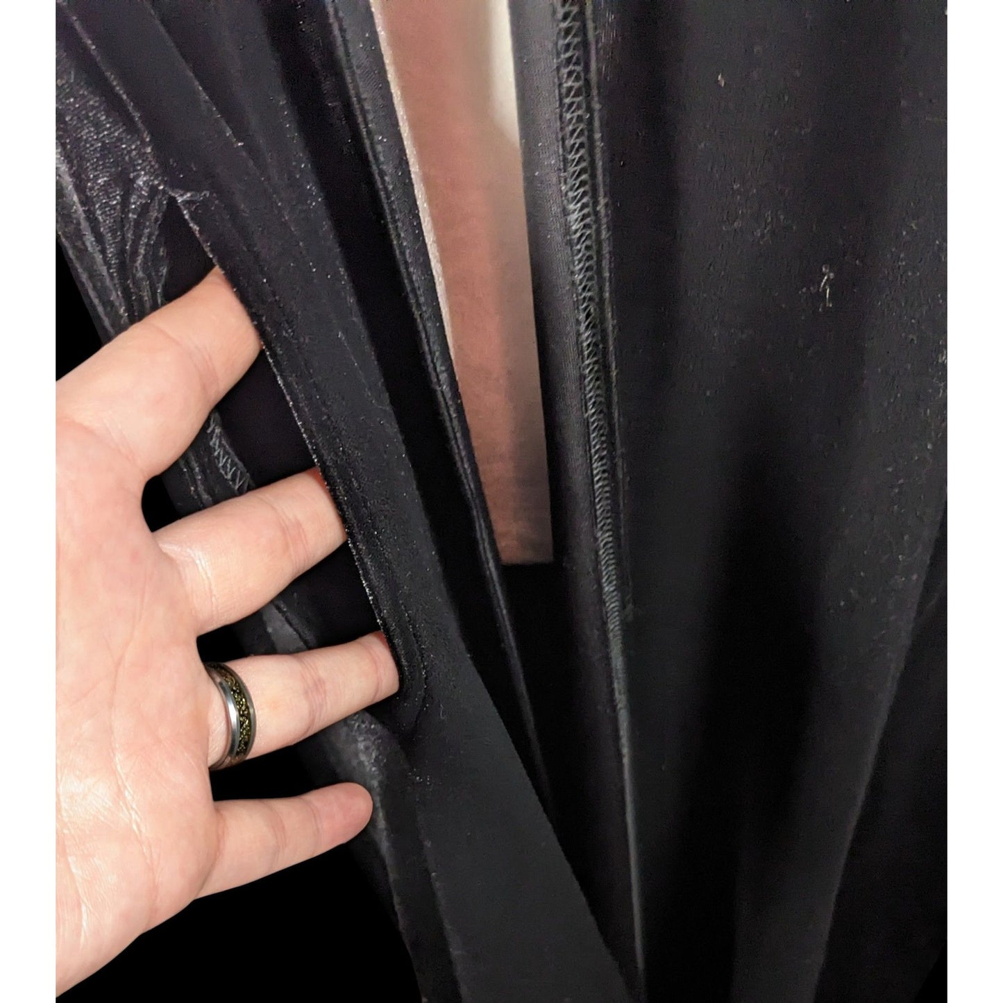 Vintage Gothic Jeffrey & Dara Evenings By Tom Barra Velvet Hooded Cloak With Faux Fur Trimmed Hood