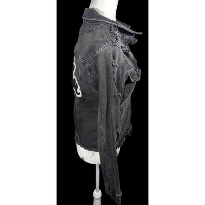Raiine Black Distressed Denim Malibu Jacket