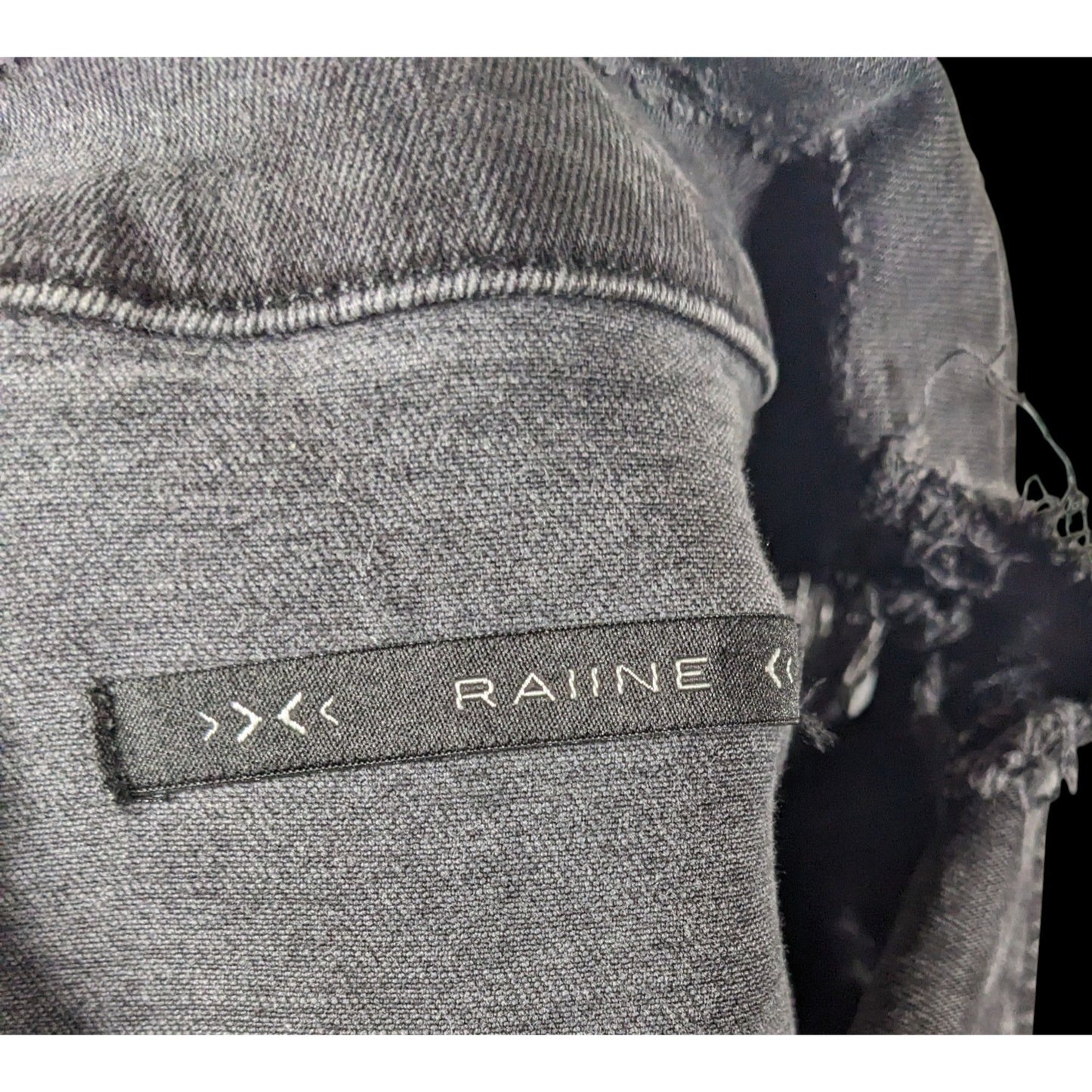 Raiine Black Distressed Denim Malibu Jacket