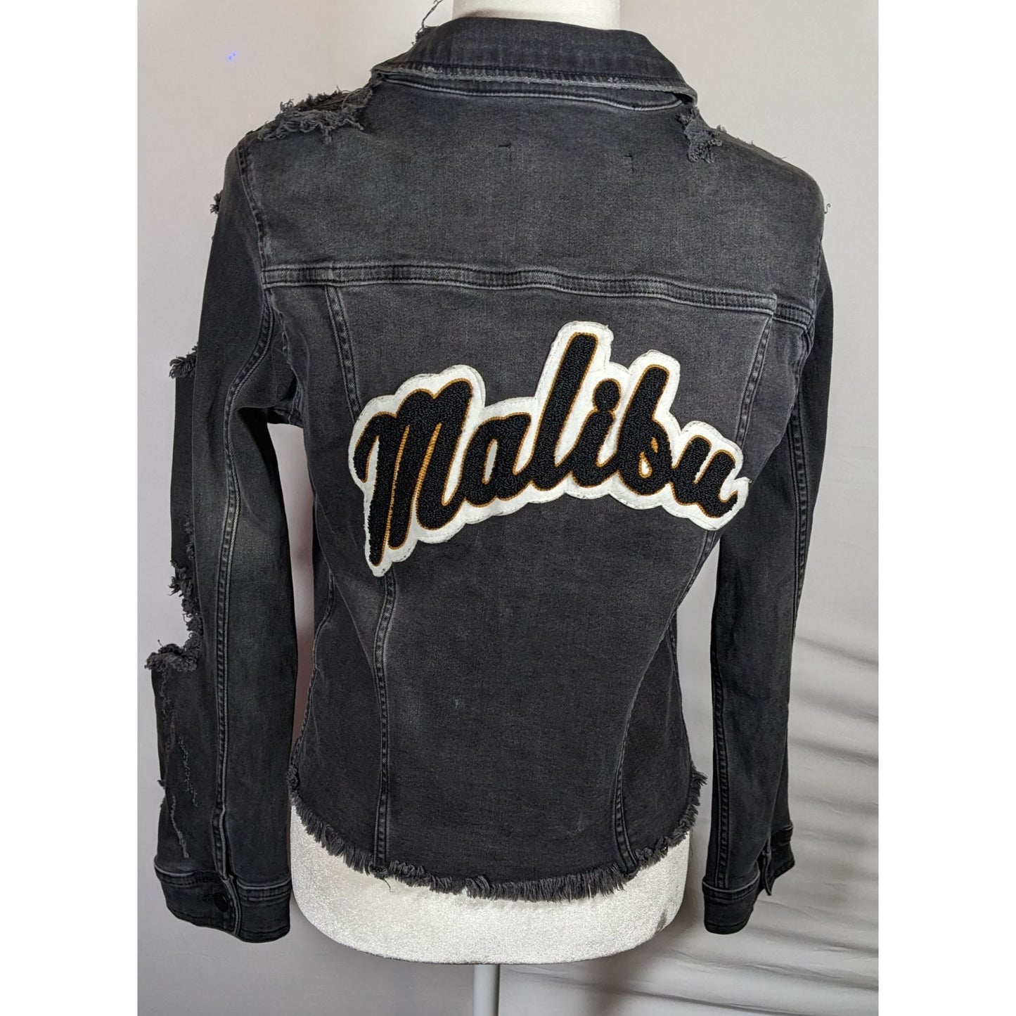Raiine Black Distressed Denim Malibu Jacket