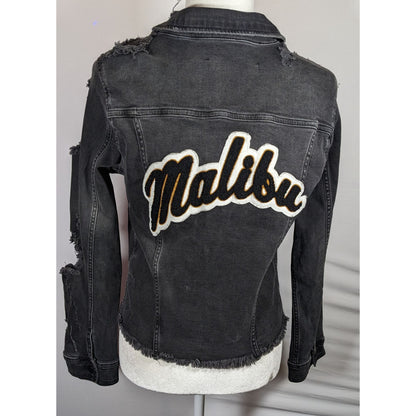 Raiine Black Distressed Denim Malibu Jacket