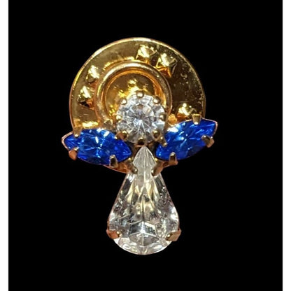 Vintage September Birthday Angel Lapel Pin