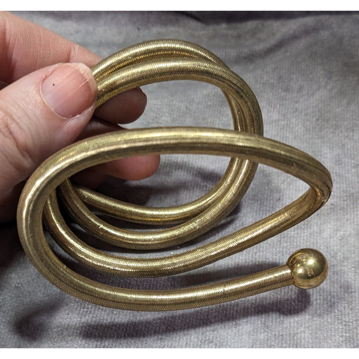 Ross + Simmons 18K Gold Over Sterling 4 in 1 Flexible Snake Bracelet/Necklace