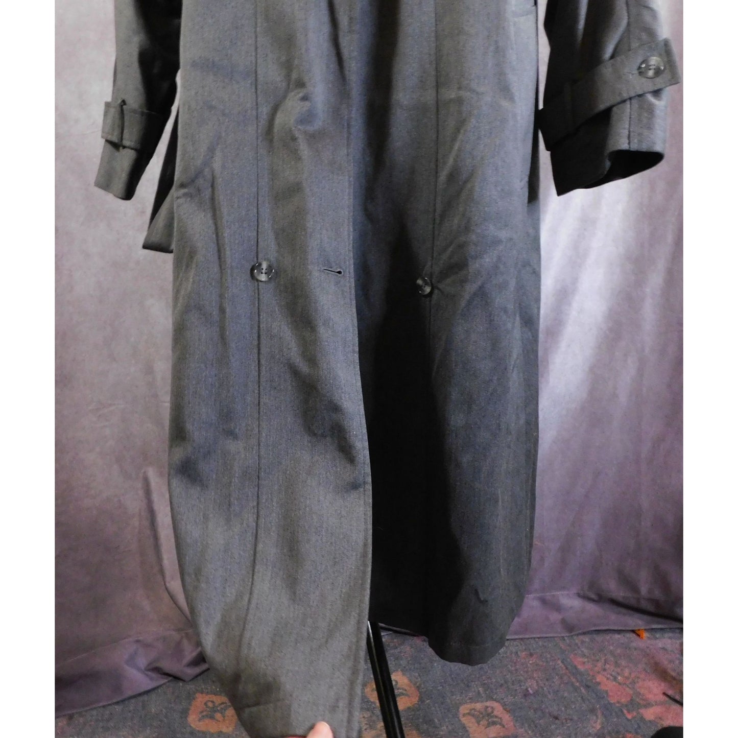 Vintage J.G.  Hook  Men's Grey Overcoat