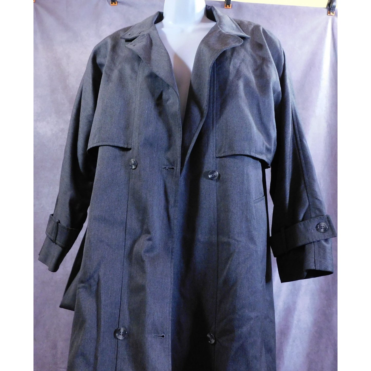 Vintage J.G.  Hook  Men's Grey Overcoat