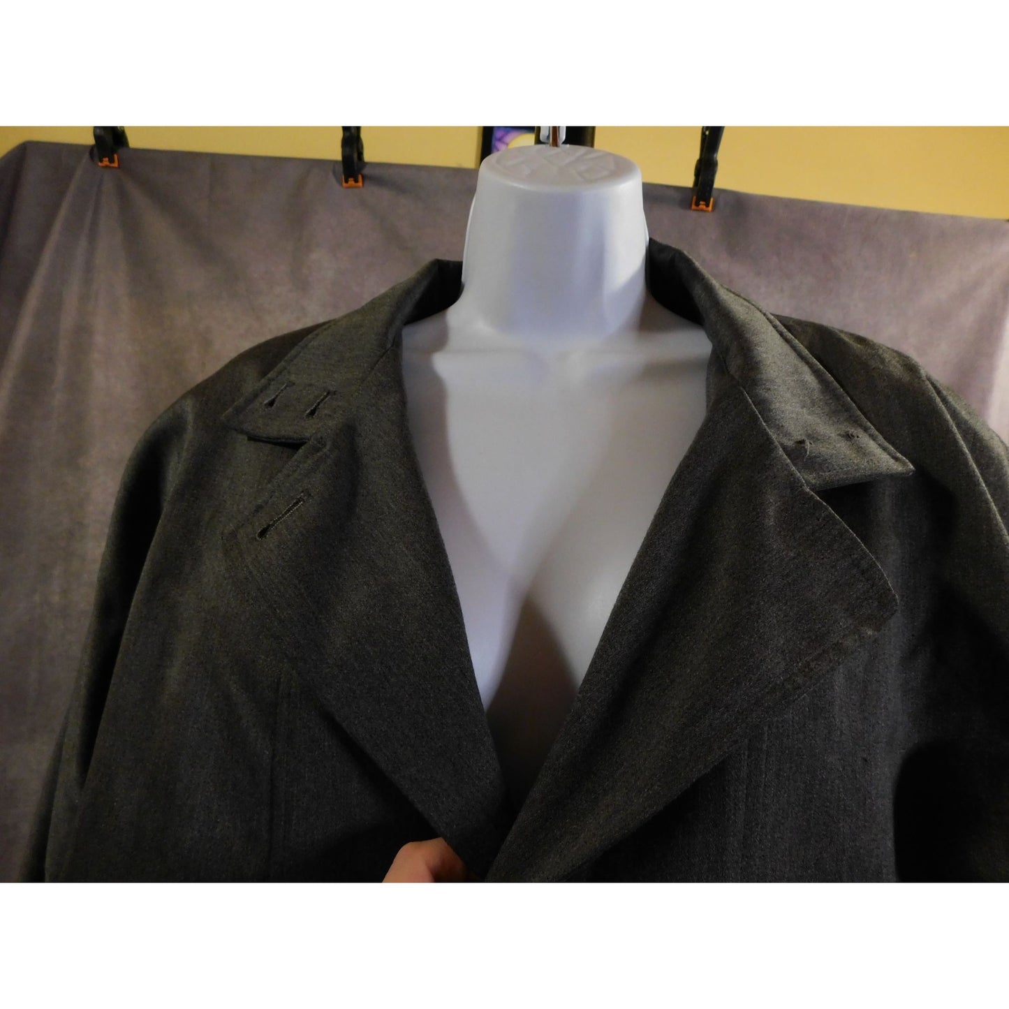 Vintage J.G.  Hook  Men's Grey Overcoat