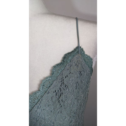 Angel Biba Light Blue Floral Lace Asymmetrical Dress