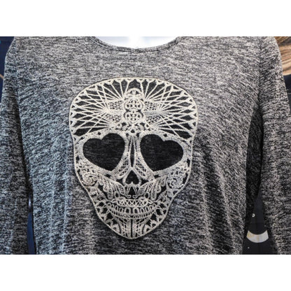 Aeropostale Y2K Gothic Skull Long Sleeve Shirt