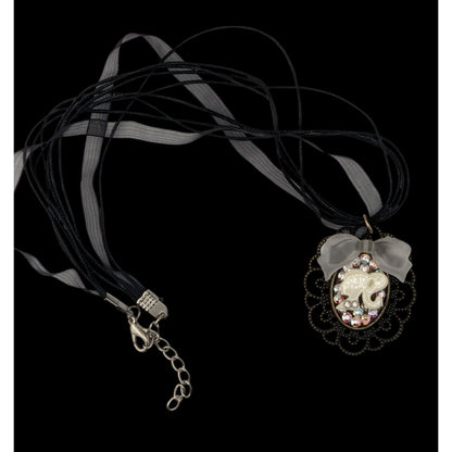 Vintage-Style Coquette Necklace With Doll-Inspired Cameo Pendant Victorian Gothic