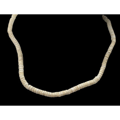 Vintage Beachy White Shell Beaded Heishi Necklace