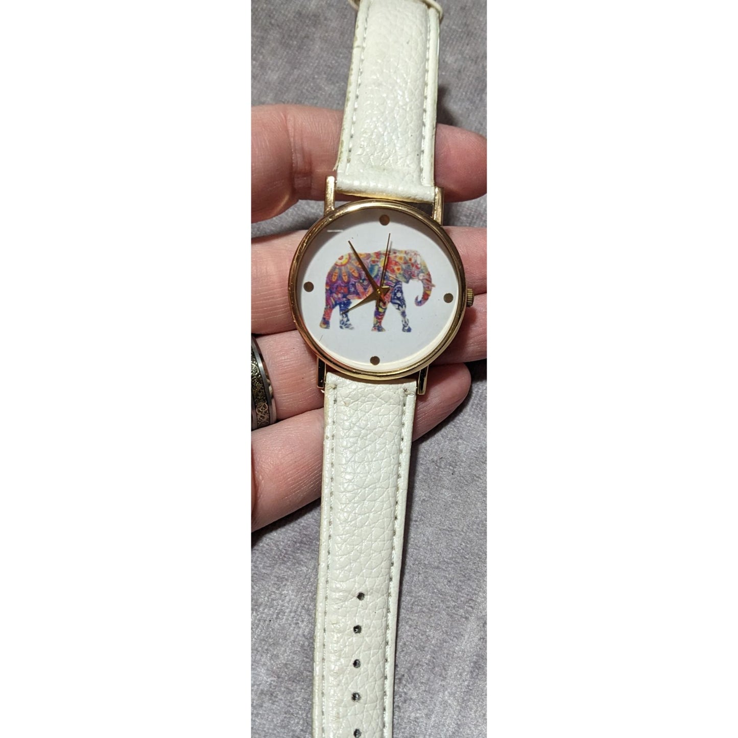 Bohemian Rainbow Floral Elephant Wrist Watch