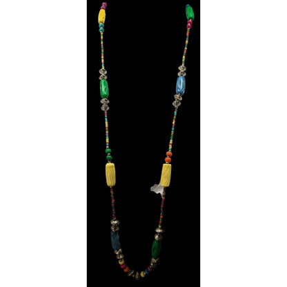 Vintage Retro Rainbow Handmade Beaded Necklace