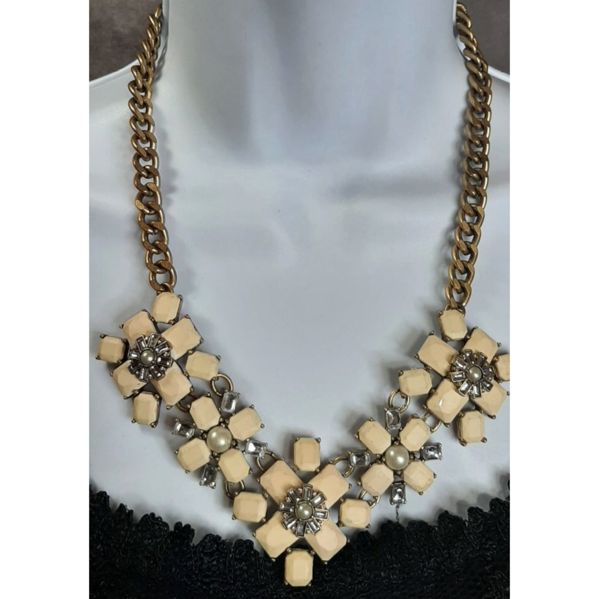 J. Crew Y2K Floral Statement Necklace