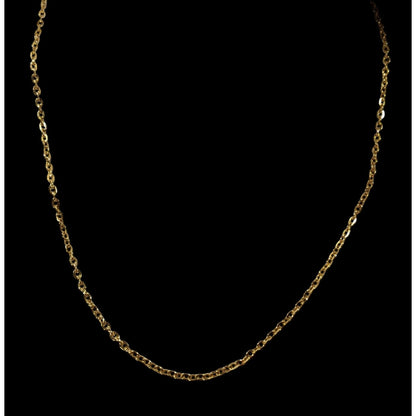 Simple Elegant Bright Gold Tone Chain Necklace