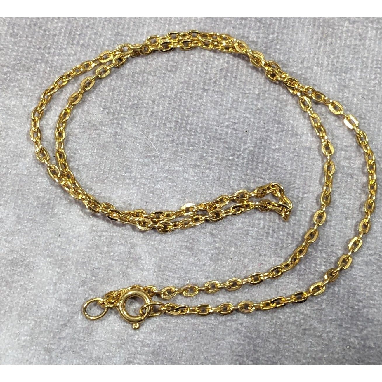 Simple Elegant Bright Gold Tone Chain Necklace