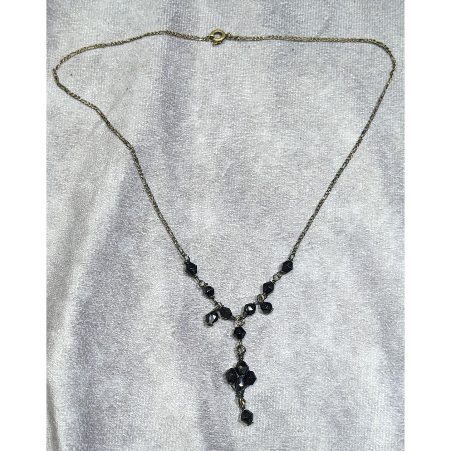 Minimalist Romantic Gothic Beaded Drop Necklace