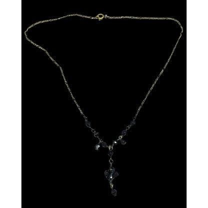 Minimalist Romantic Gothic Beaded Drop Necklace