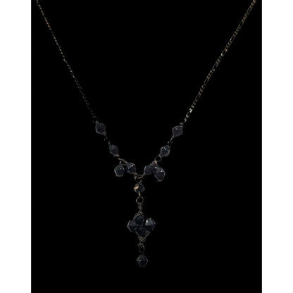Minimalist Romantic Gothic Beaded Drop Necklace