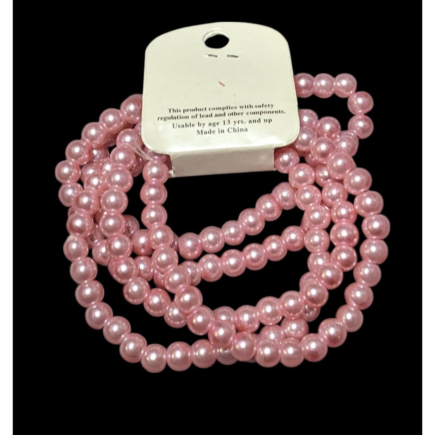 My Style Pink Coquette Beaded Faux Pearl Bracelet Set