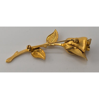 Vintage Gold-Tone Rosebud Brooch