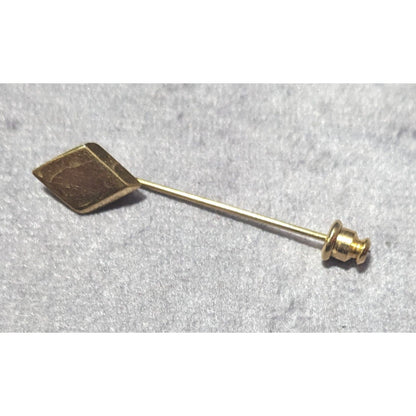 Vintage Geometric Collectible Gold Tone Stick Pin