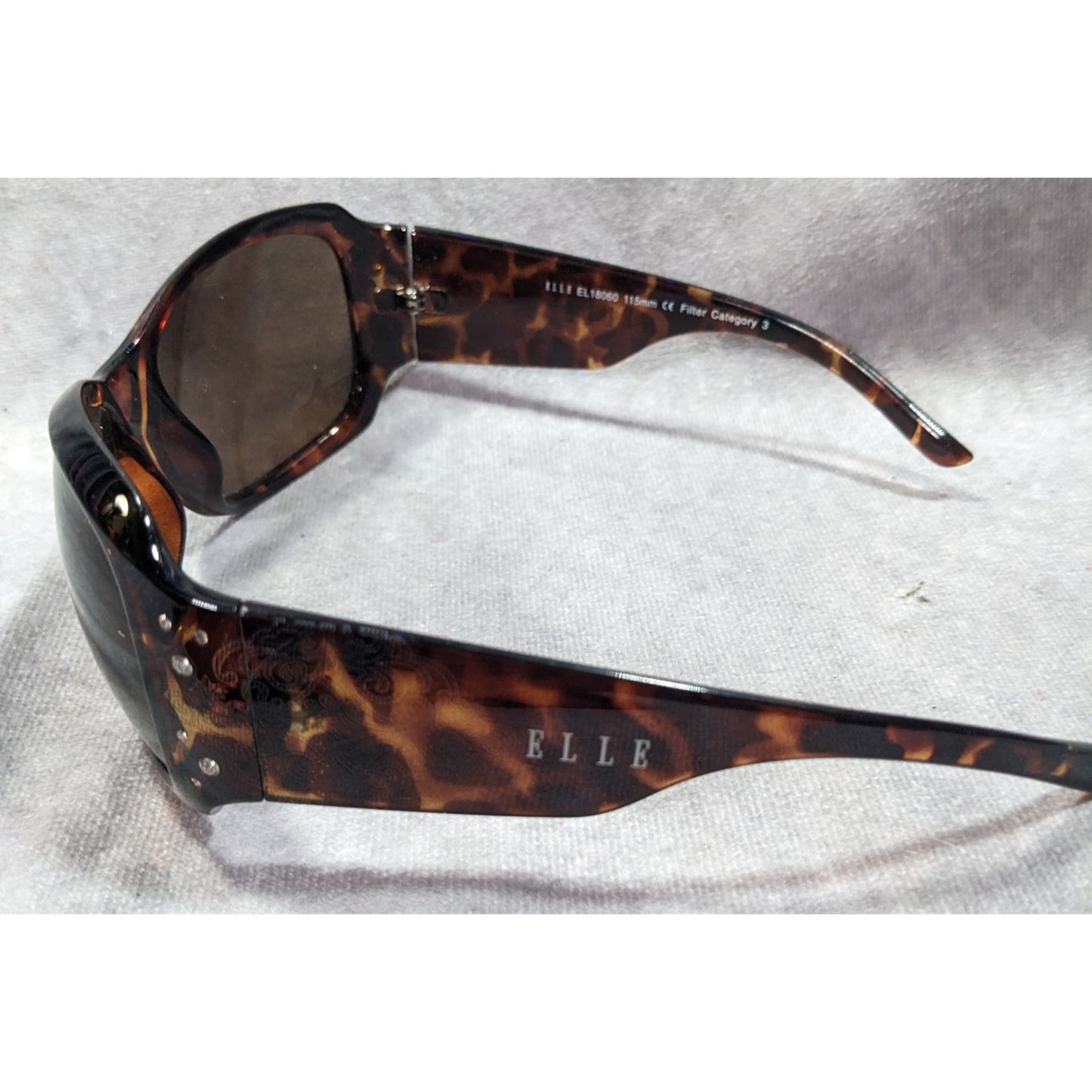 Elle Tortoise Art Nouveau Etched Sunglasses Model EL18060