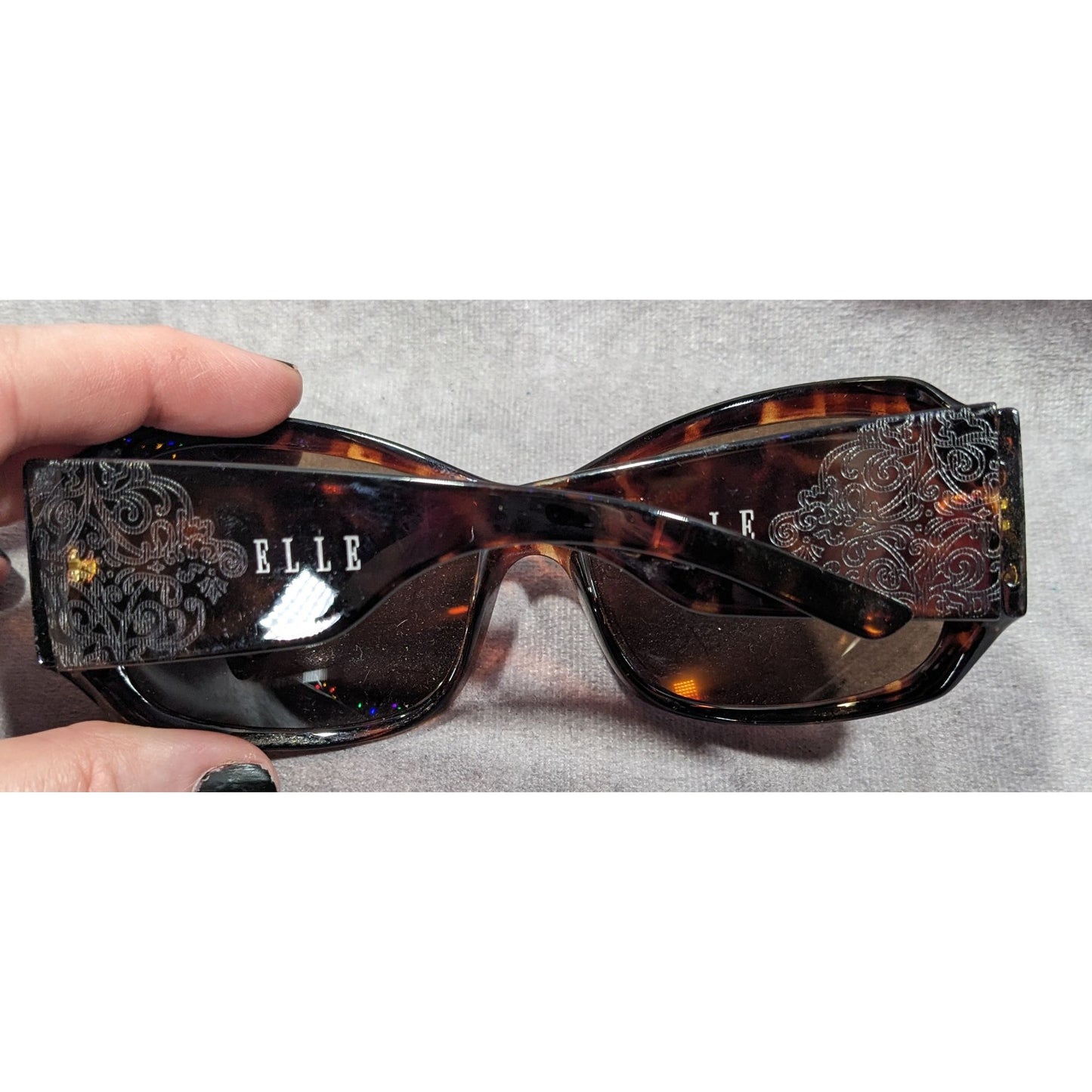 Elle Tortoise Art Nouveau Etched Sunglasses Model EL18060