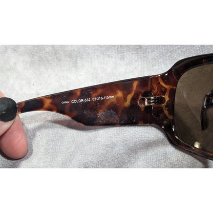 Elle Tortoise Art Nouveau Etched Sunglasses Model EL18060