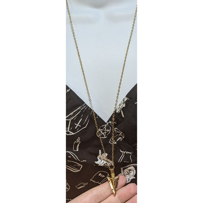 Jami Gold Arrowhead Pendant Necklace Boho Minimalist Tribal Statement Jewelry