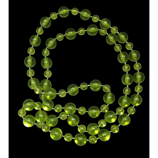 Cottagecore Spring Themed Green Translucent Beaded Necklace