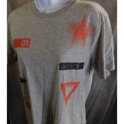 Guess Military Emblem Grey Crew Tee NWT