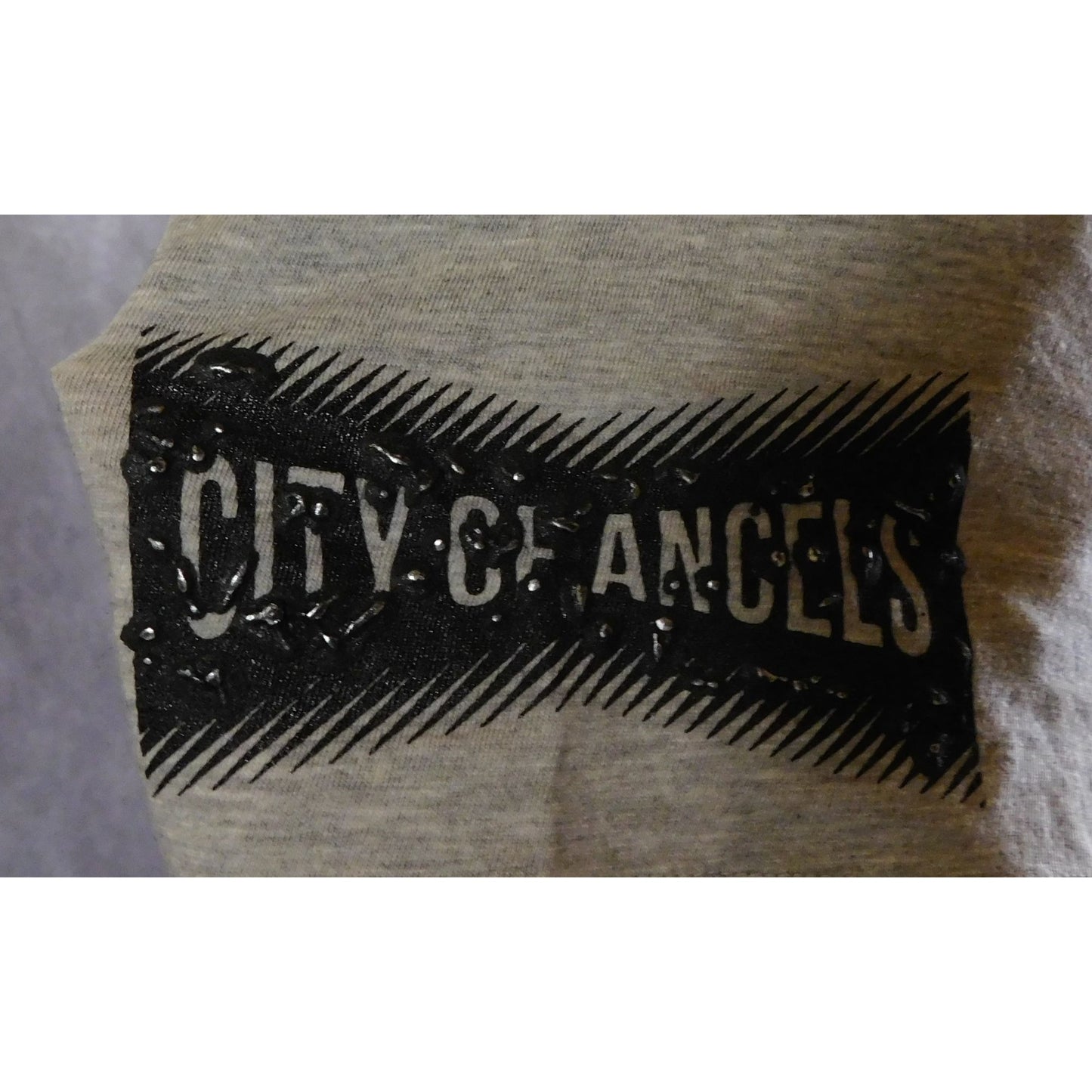 Guess Military Emblem Grey Crew Tee NWT