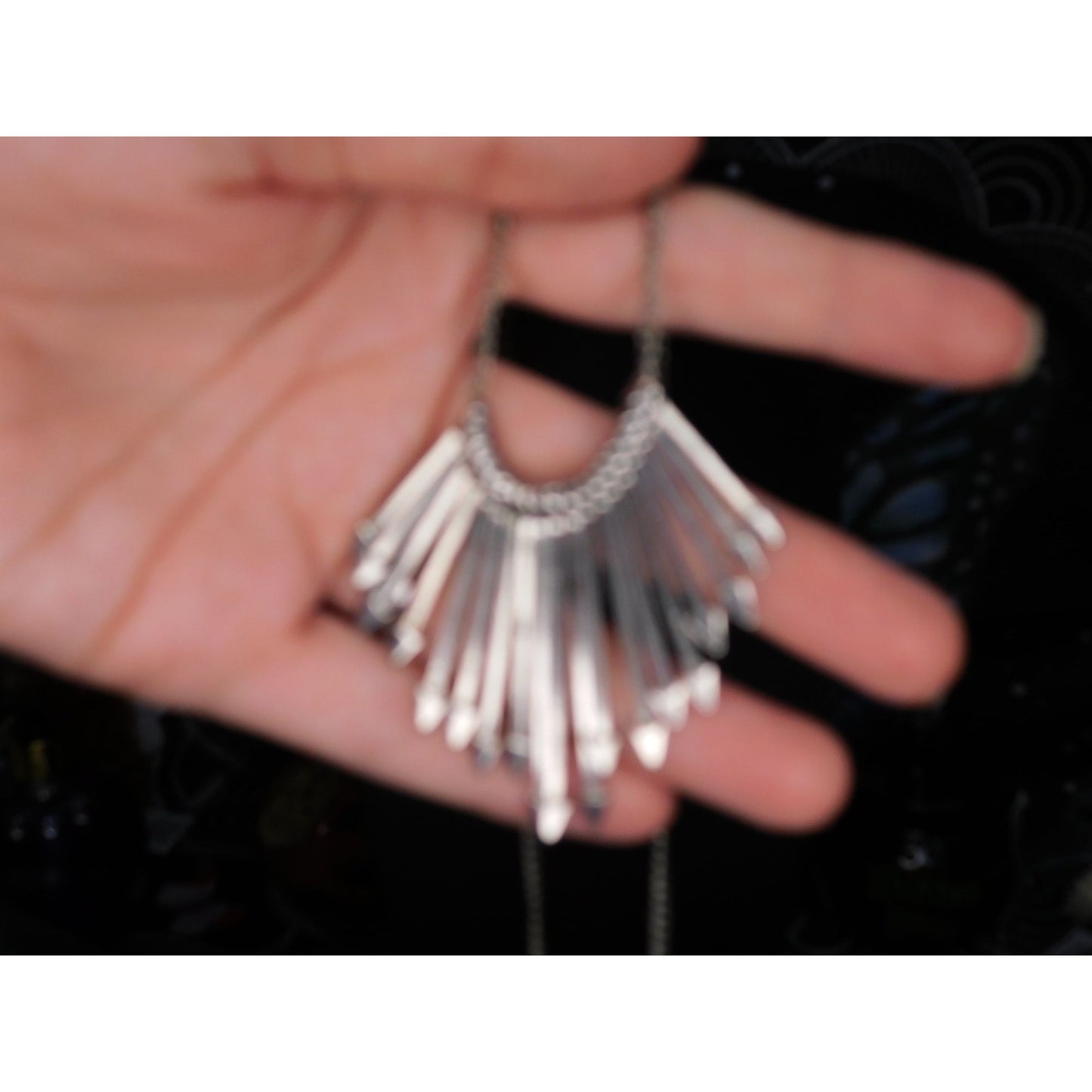 Etc! Cascading Metal Arrow Silver Tone Necklace