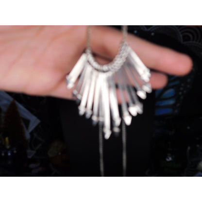 Etc! Cascading Metal Arrow Silver Tone Necklace