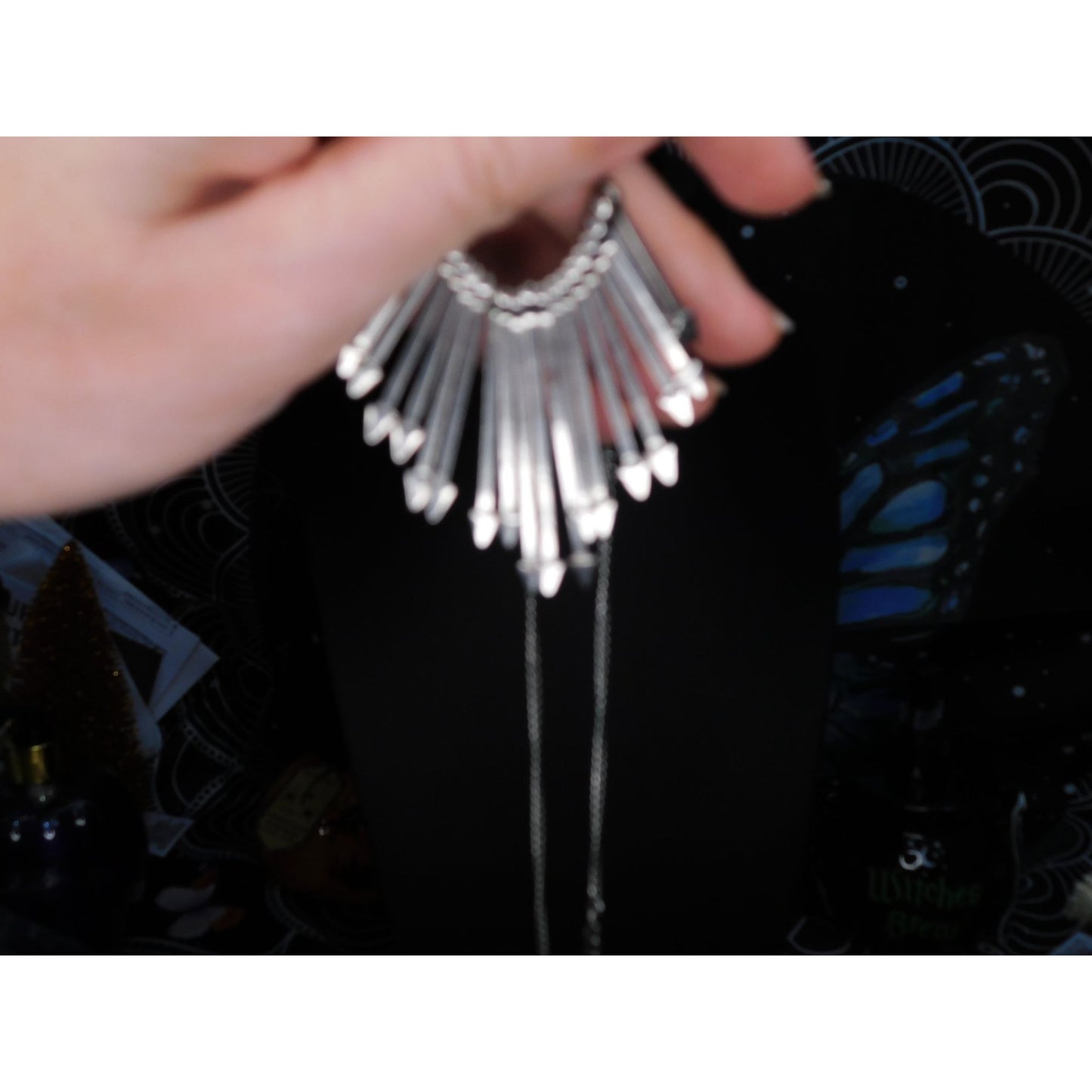 Etc! Cascading Metal Arrow Silver Tone Necklace