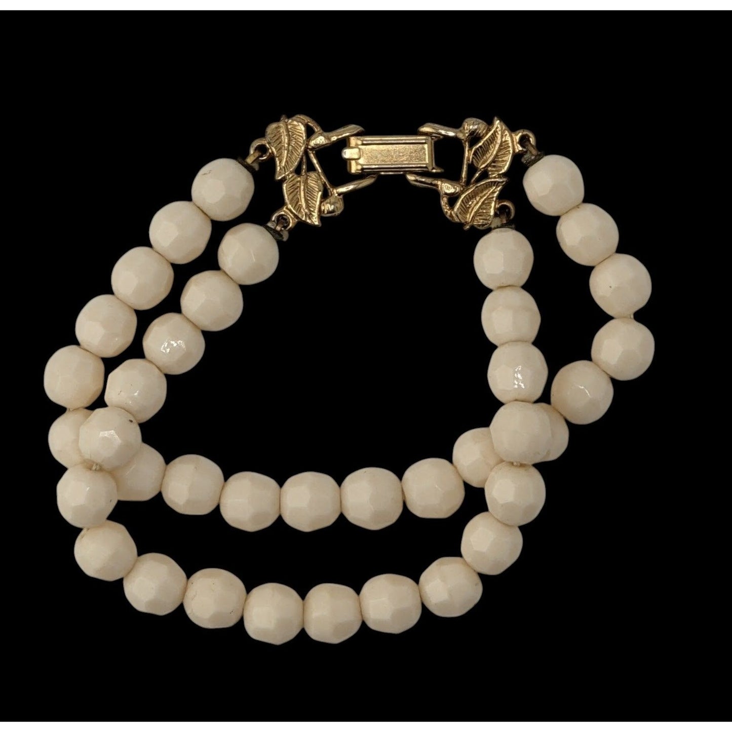 Vintage Double Strand Glass Bead Bracelet