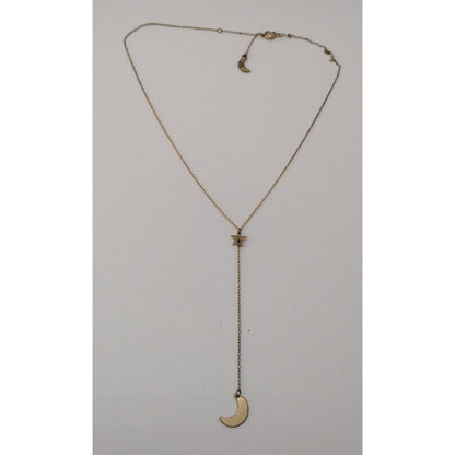 Luna Norte Celestial Lariat Necklace Moon Star Charm Gold Witchy