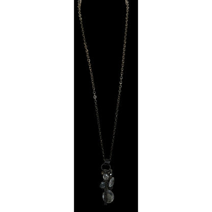 NY Collection Y2K Cluster Charm Necklace Clear Silver Party Glam
