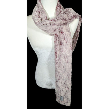 Minky Couture Pink Textured Plush  Scarf